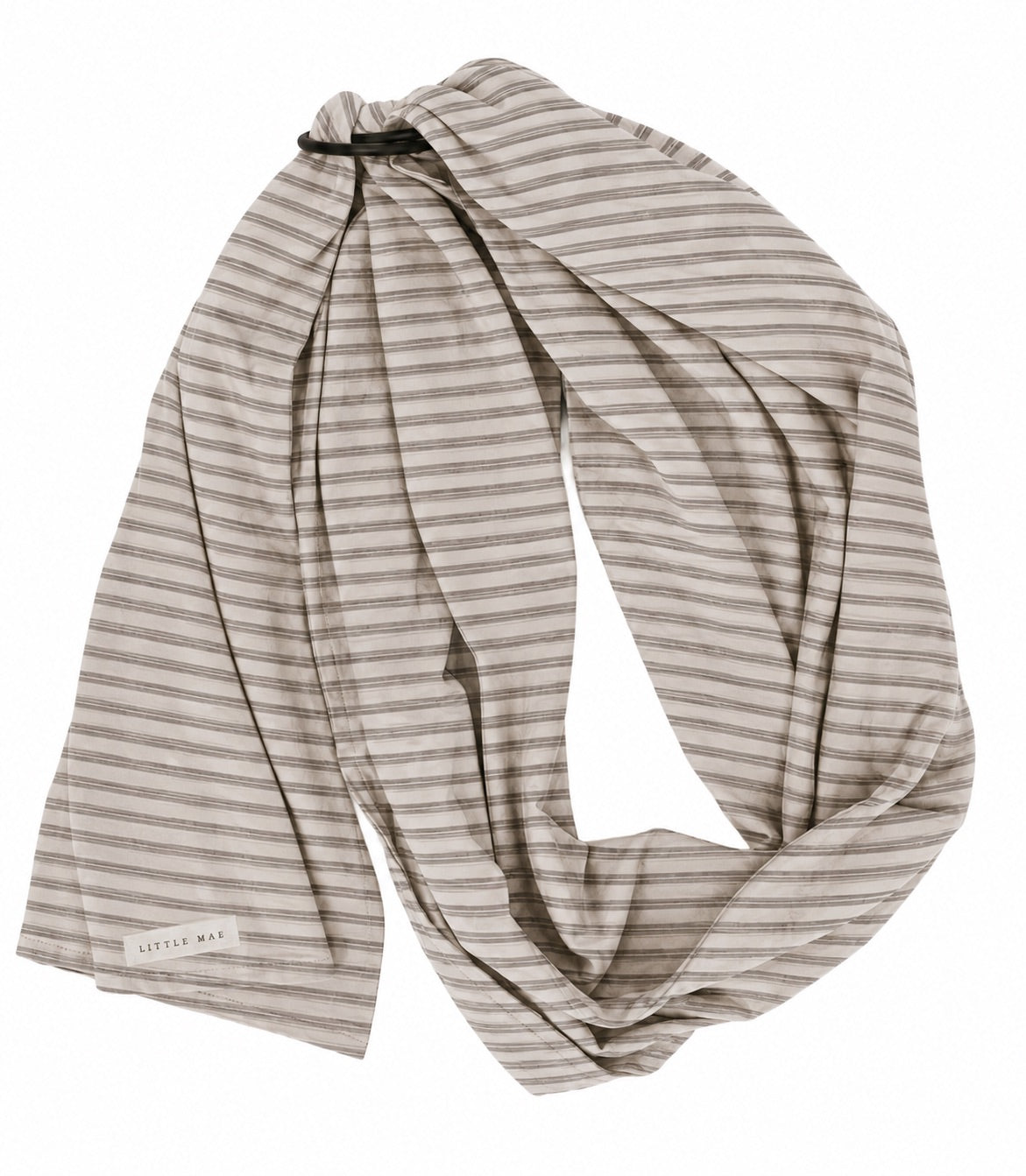 Grey Ivory Stripe Ring Sling Carrier by Little Mae & Co