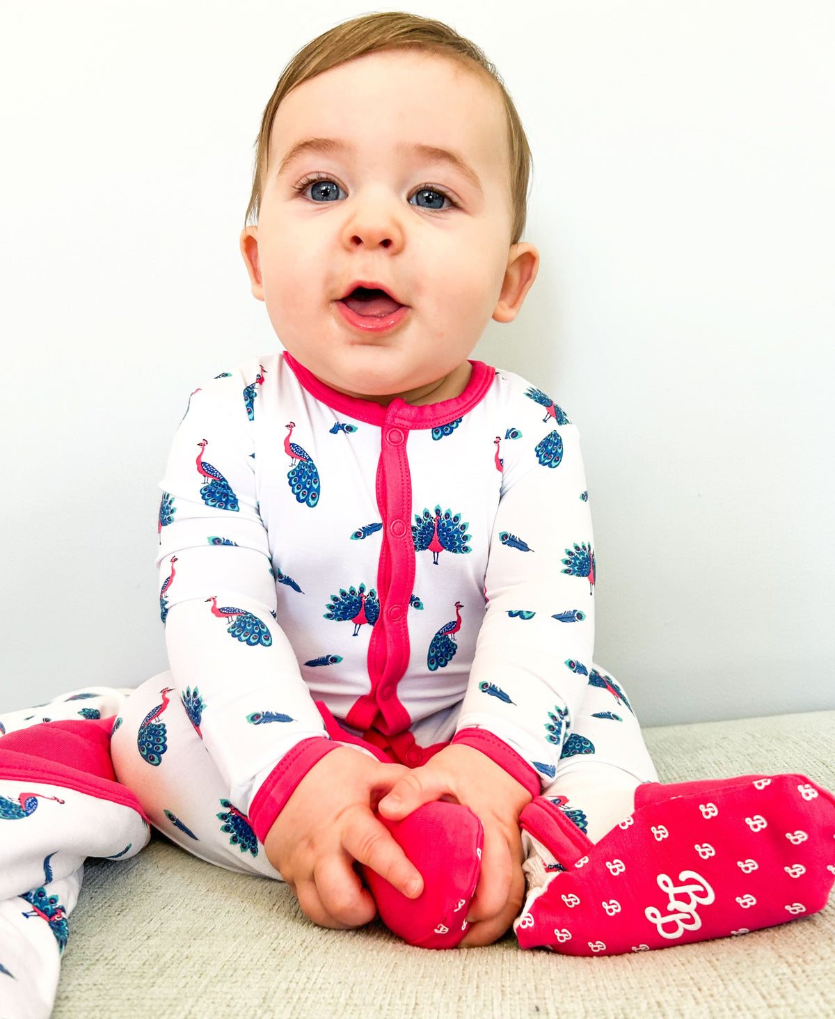 Peacock | Snap Footie by Bubble Baby