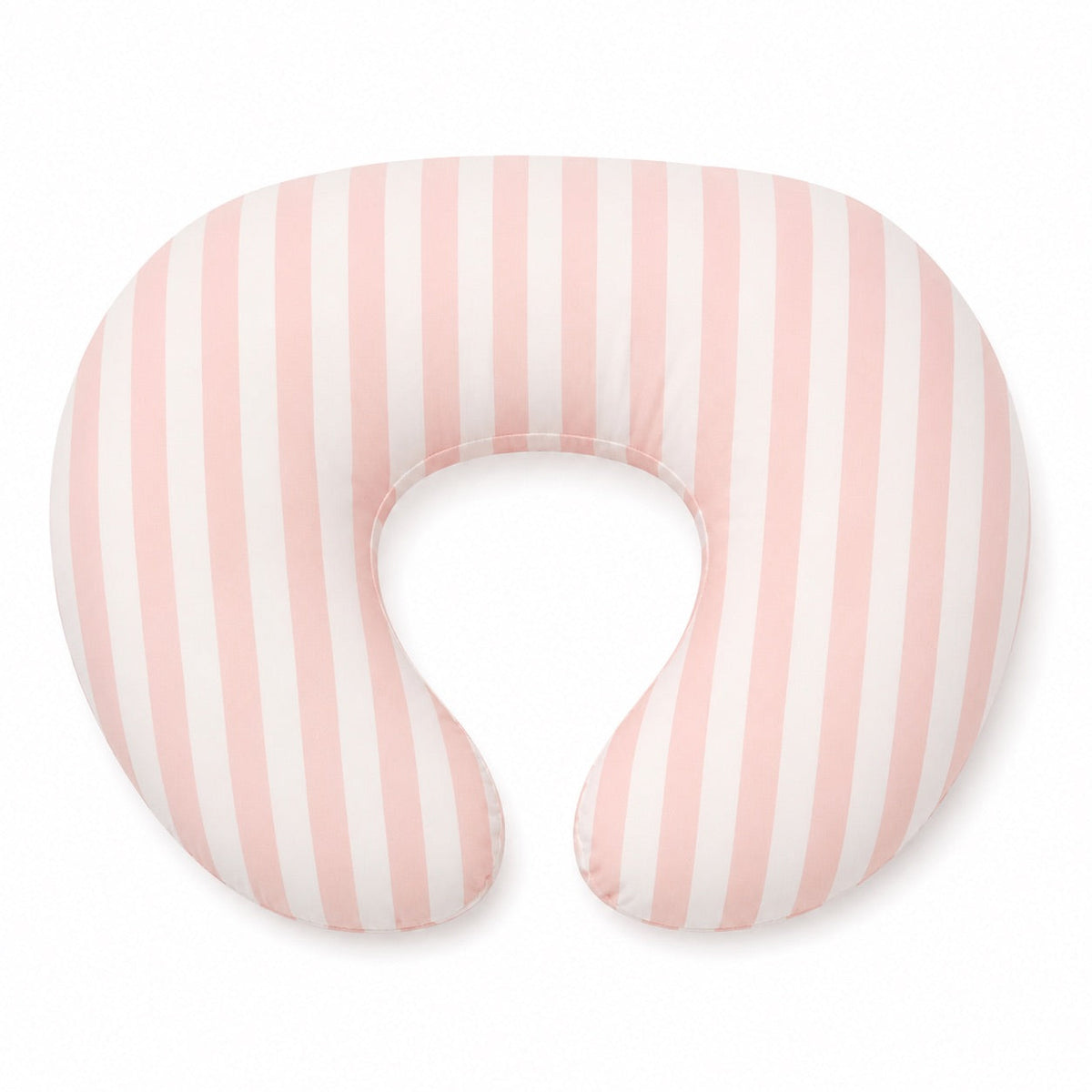 Pink White Stripe Ruffle Nursing Pillow Cover by Little Mae & Co