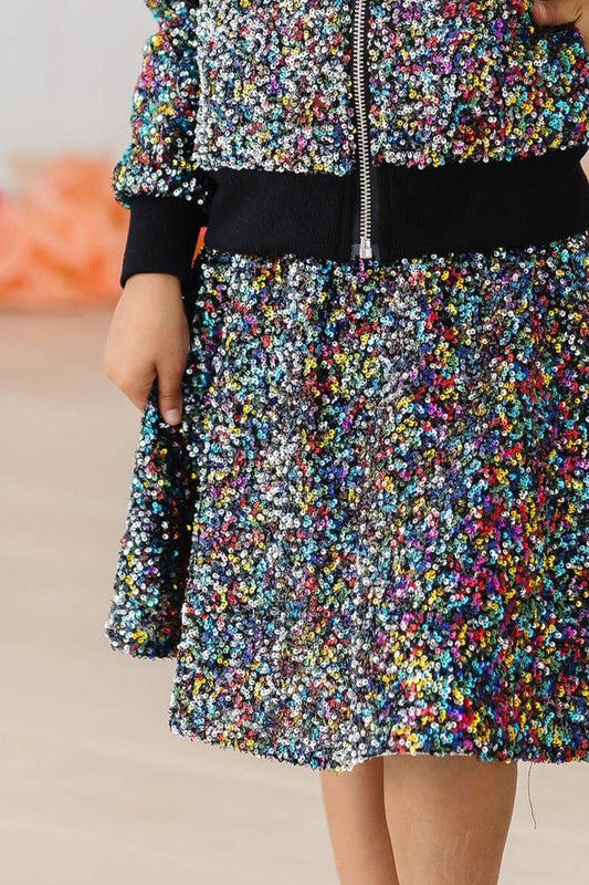 Mila & Rose ® Confetti Sequin Twirl Skort With Attached Shorts Mila Rose - Apparel & Accessories > Clothing > Skorts Sequin Skort
