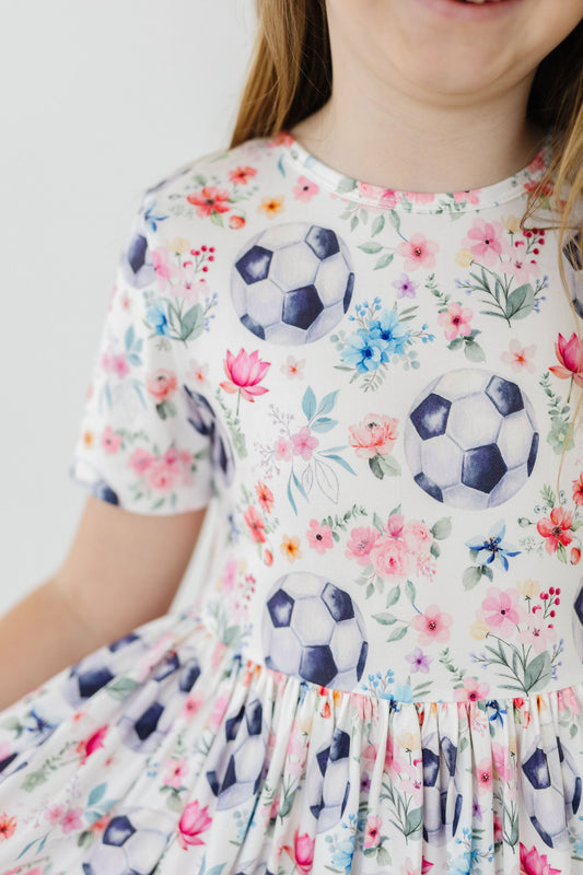 Mila & Rose ® Mila And Rose Soccer Short Sleeve Pocket Twirl Dress - Apparel & Accessories > Clothing > Dresses Twirl Pocket Dress S/S