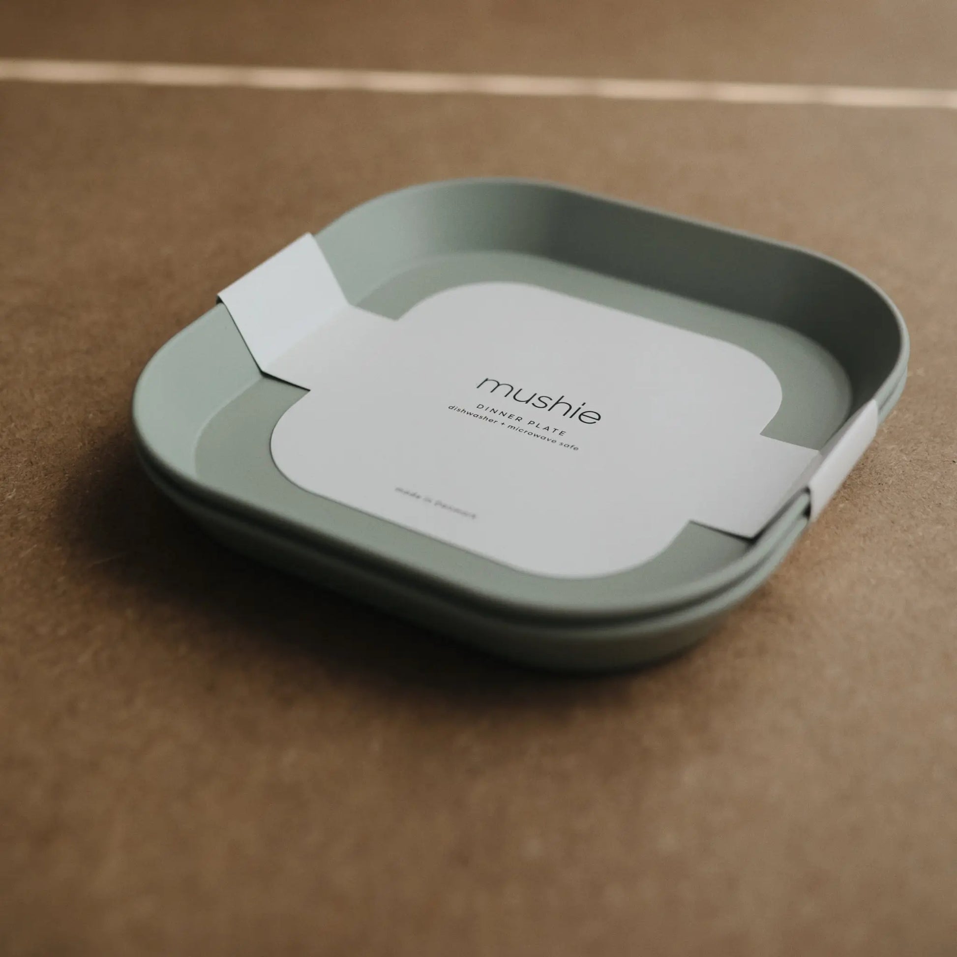 Square Dinnerware Plates for Babies BPA-Free Plastic Microwave and Dishwasher Safe Made in Denmark Mushie
