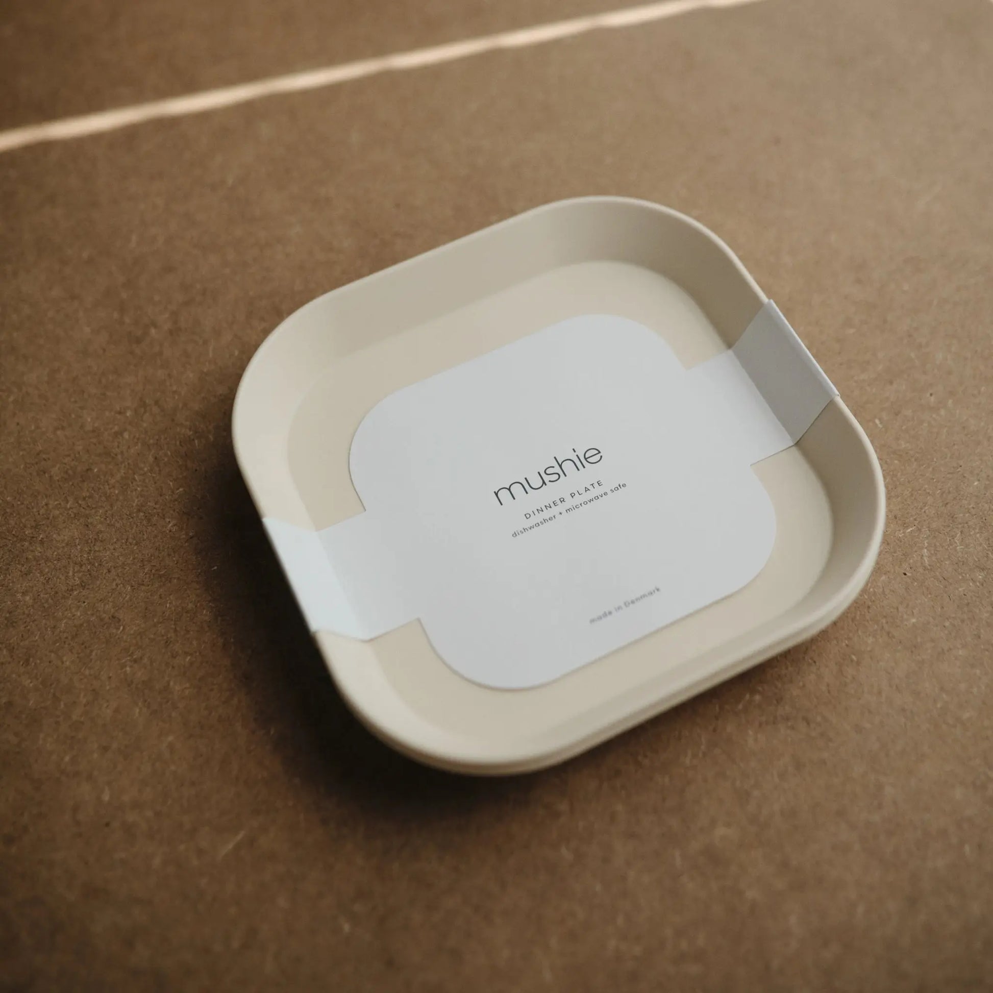 Square Dinnerware Plates for Babies BPA-Free Plastic Microwave and Dishwasher Safe Made in Denmark Mushie
