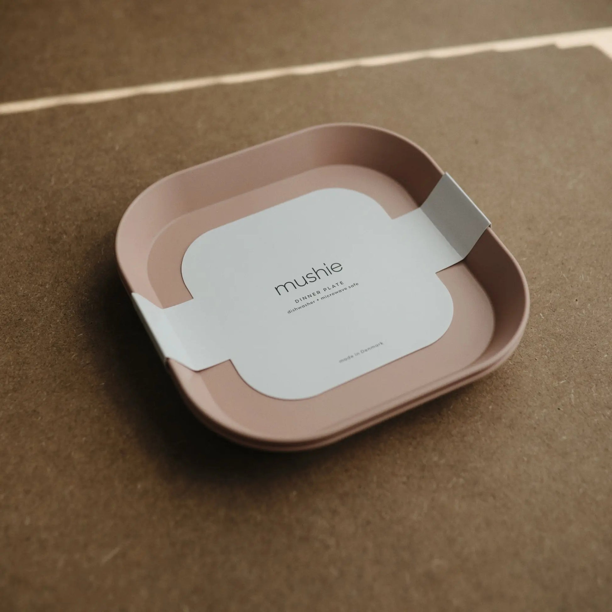 Square Dinnerware Plates for Babies BPA-Free Plastic Microwave and Dishwasher Safe Made in Denmark Mushie