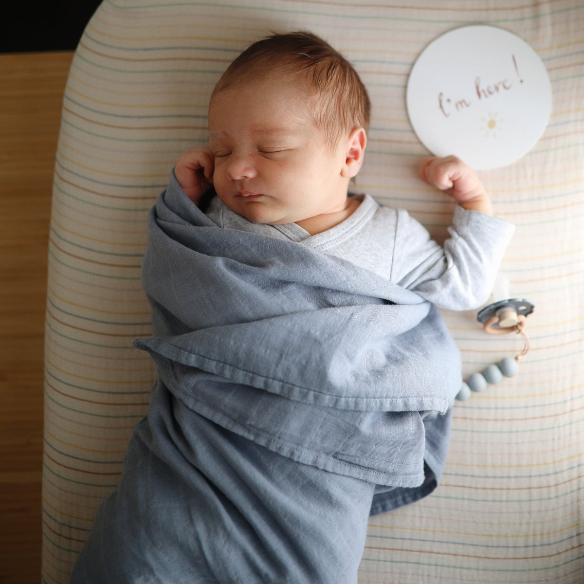 Organic Cotton Muslin Swaddle Blanket by Mushie