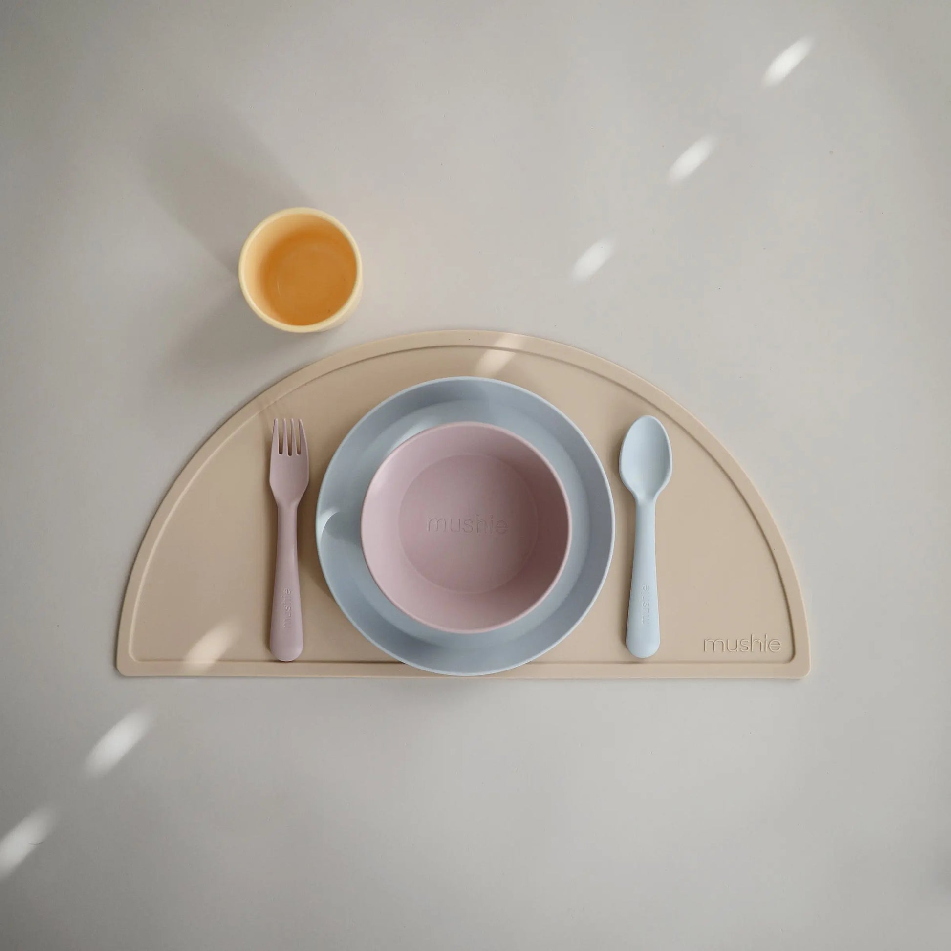 Round Dinnerware Bowl Set BPA Free Plastic Dishwasher Safe Microwave Safe Mushie