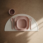 Mushie Square Dinnerware Plates for Babies BPA-Free Plastic Microwave and Dishwasher Safe Made in Denmark - Home & Garden > Kitchen & Dining > Tableware > Dinnerware > Plates Dinnerware