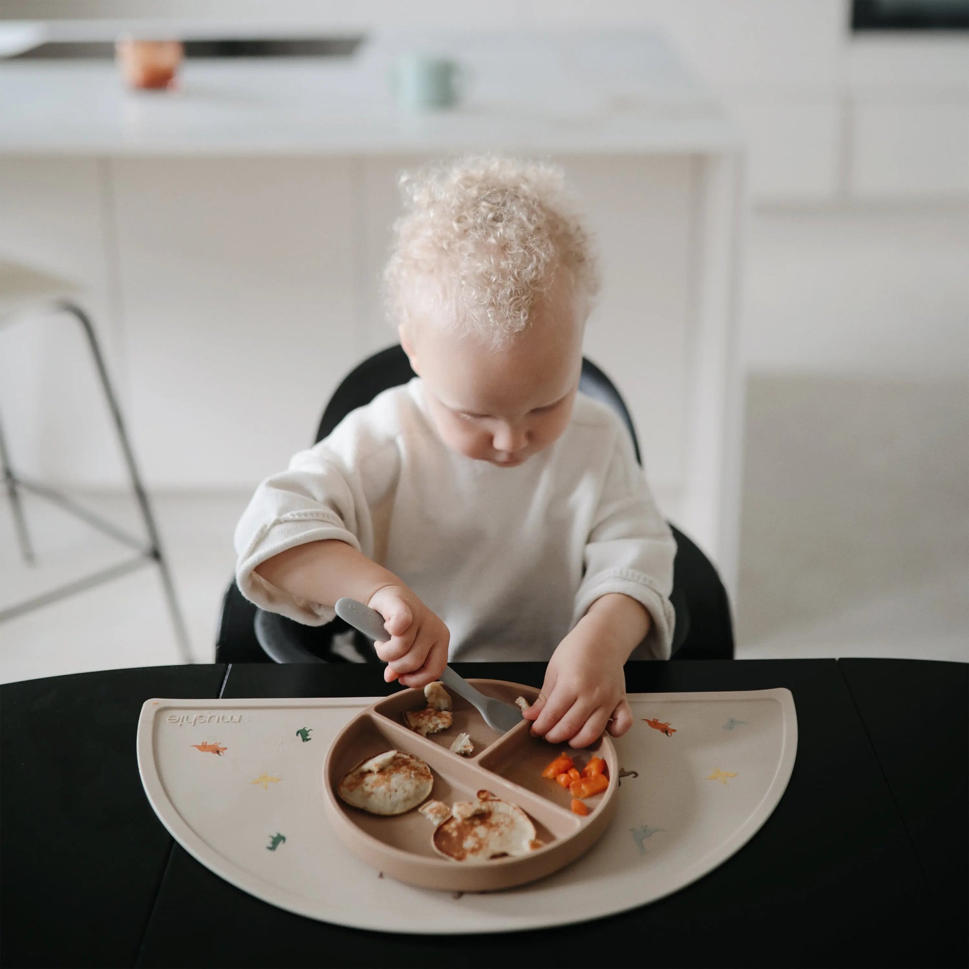 Silicone Placemat for Kids Durable and Easy to Clean Food Grade Silicone Stylish Design Mushie