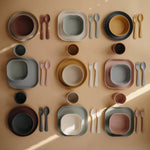 Mushie Square Dinnerware Plates for Babies BPA-Free Plastic Microwave and Dishwasher Safe Made in Denmark - Home & Garden > Kitchen & Dining > Tableware > Dinnerware > Plates Dinnerware