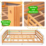 Full-Size Montessori Floor Bed with Strong Slatted Frame by Ocodile.com