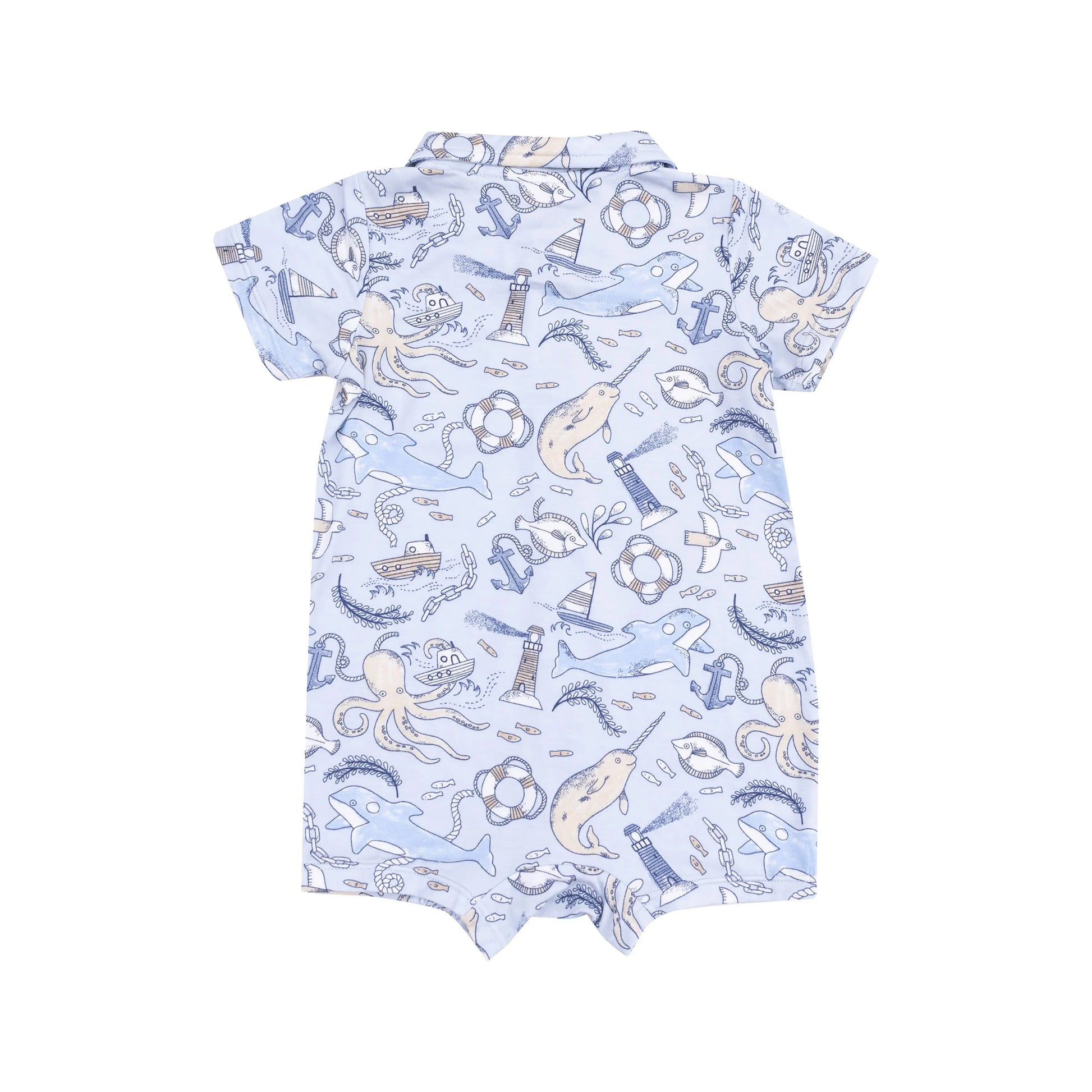Button Down Polo Shortie Nautical Notebook.