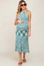 PinkBlush PinkBlush Maternity Midi Dress with Open Knit Design for Expecting Mothers - Apparel & Accessories > Clothing > Dresses