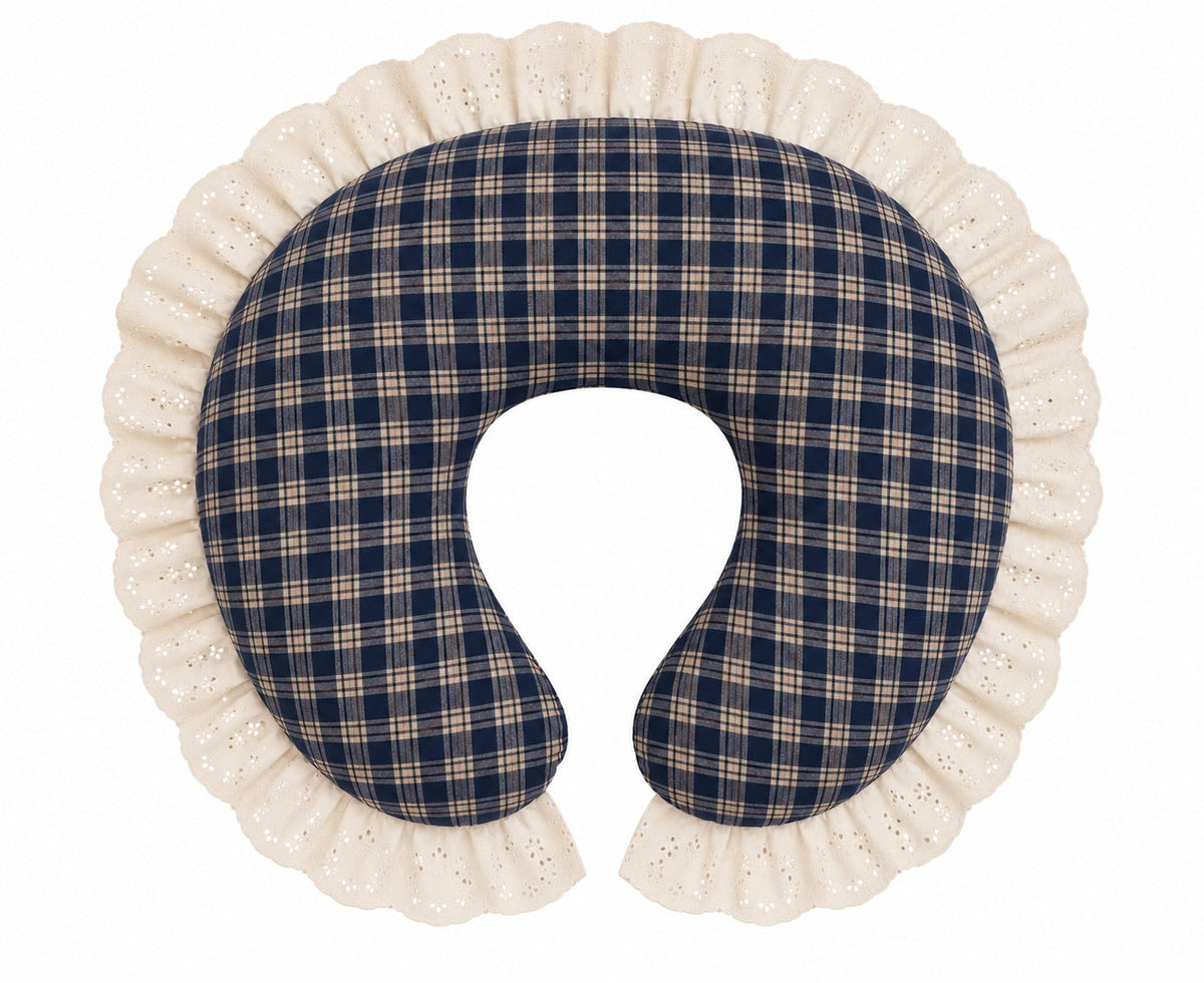 Ivory Eyelet Ruffle Original Nursing Pillow Cover by Little Mae & Co