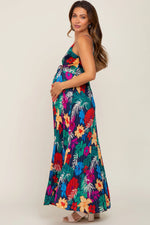 PinkBlush PinkBlush Maternity Maxi Dress with Tropical Floral Design for Expecting Moms - Apparel & Accessories > Clothing > Maternity Clothing > Maternity Dresses Apparel & Accessories > Clothing > Dresses