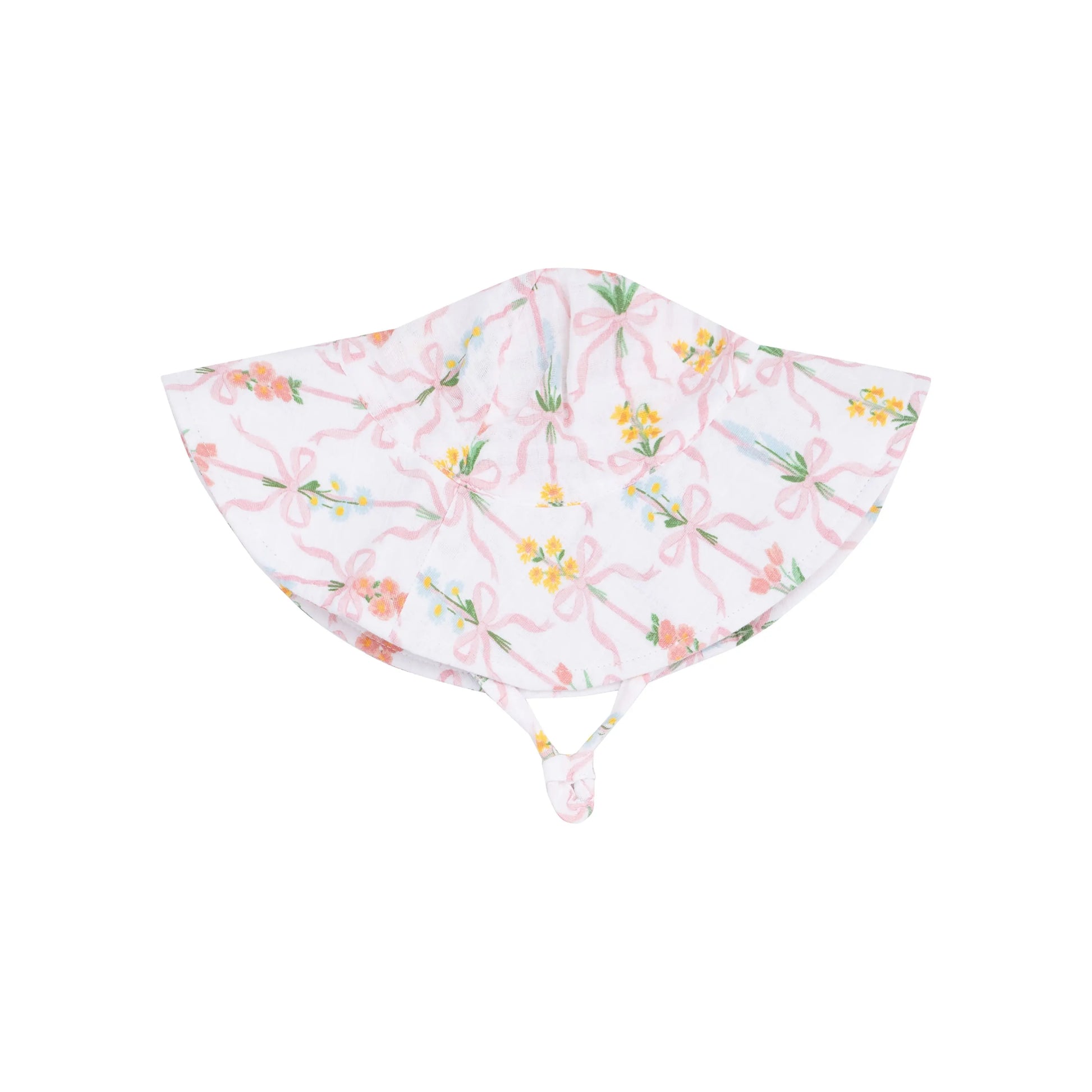 Wide Brim Sunhat With Ribbon Bouquets For Kids.