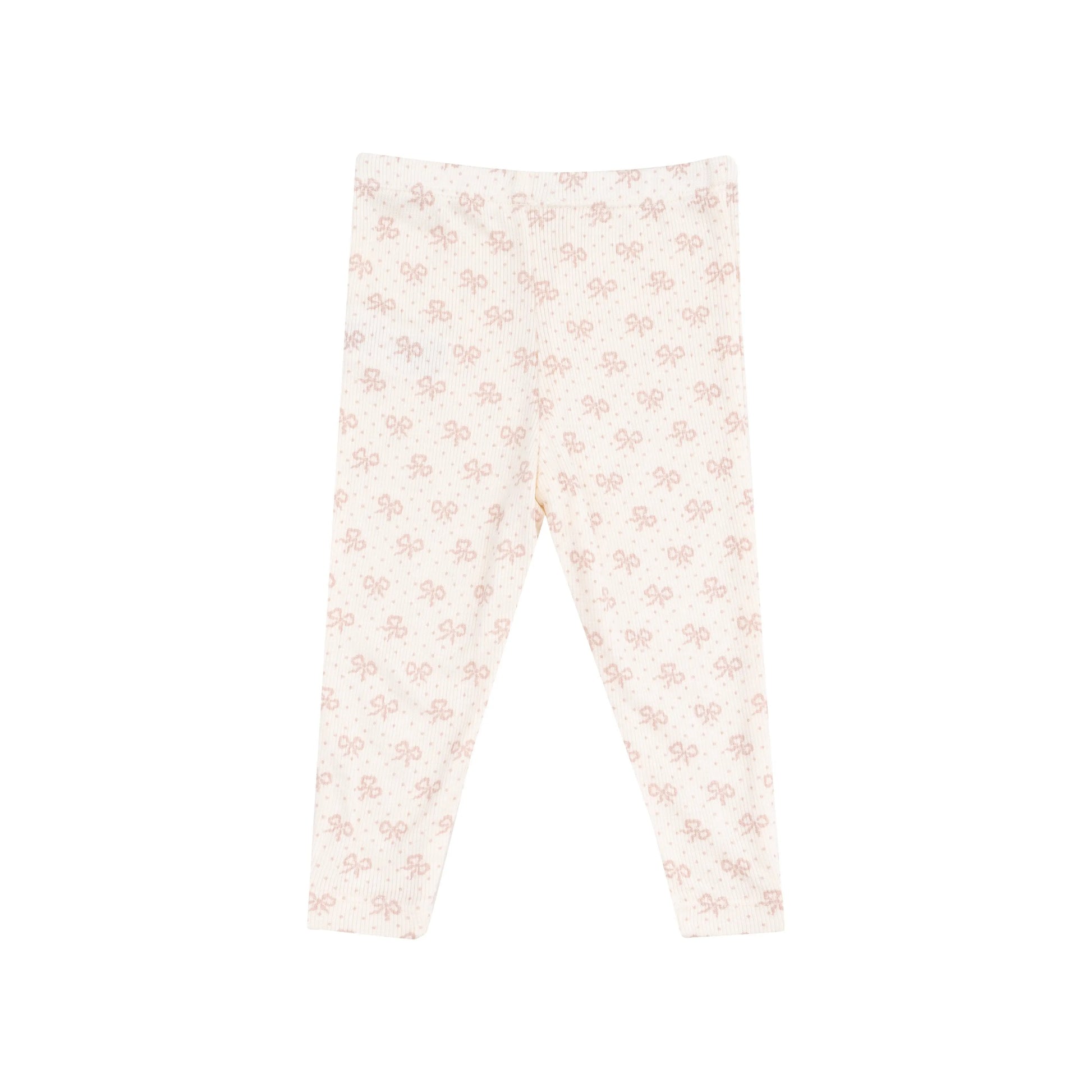 Oversize Sweatshirt and Leggings Set with Bow Applique in French Terry Angel Dear