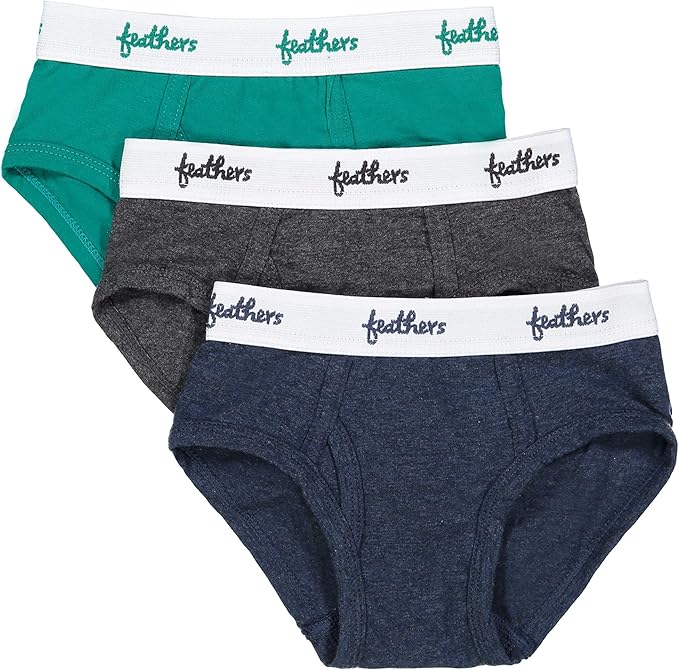 Feathers USA Cotton Briefs 3 Pack Tagless for Boys by Feathers USA at Everetts Place