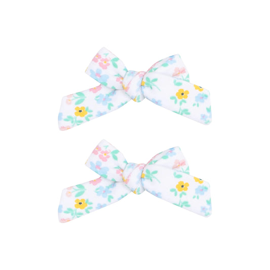 2 Pack Hair Bows With Clips Caroline's Calico Angel Dear