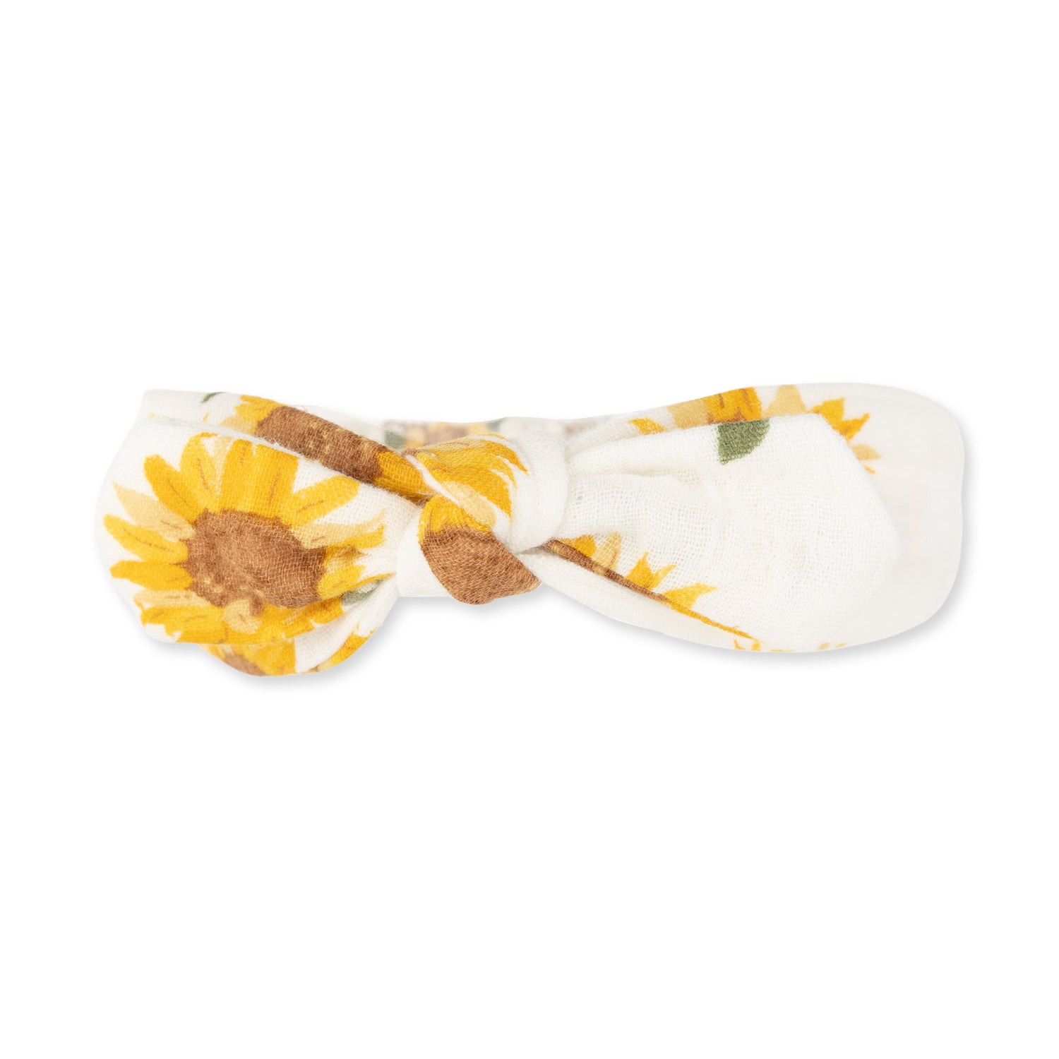 Sweet Cheerful Sunflower Print Knot Headband