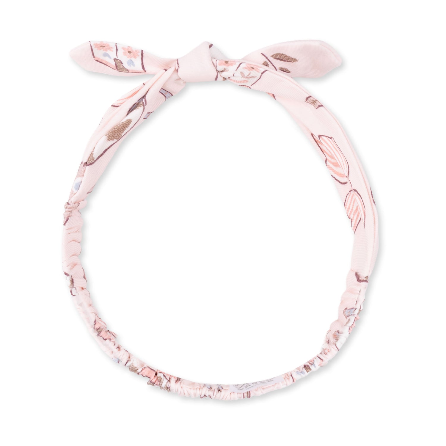 Knot headband in a cowgirl boots and bows print with a tied knot detail at the front