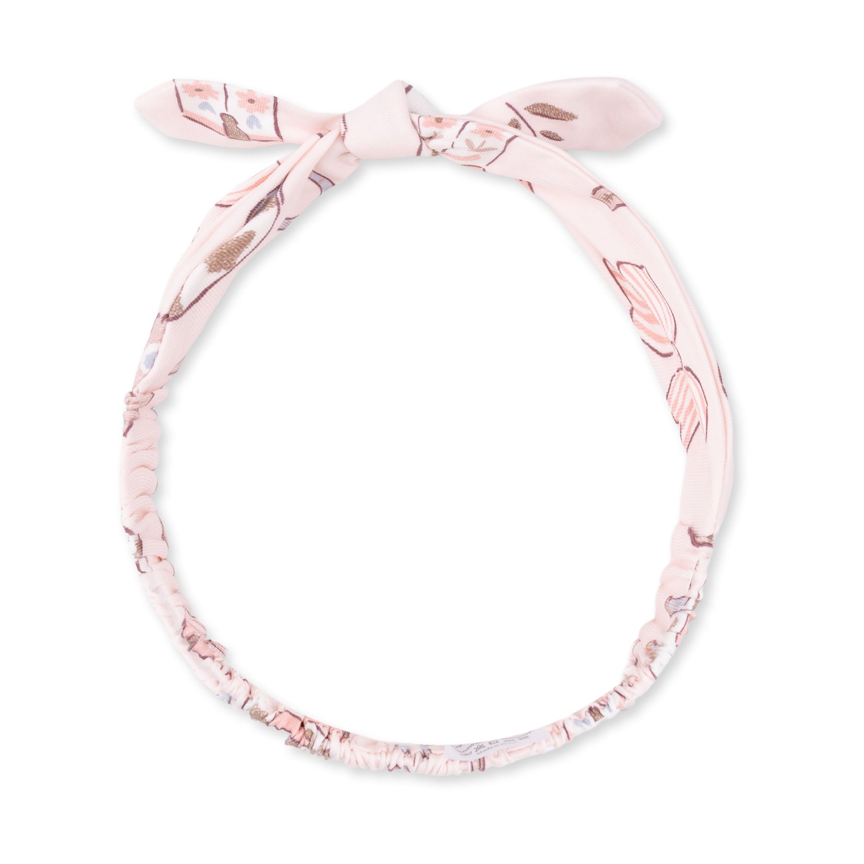 Knot headband in a cowgirl boots and bows print with a tied knot detail at the front