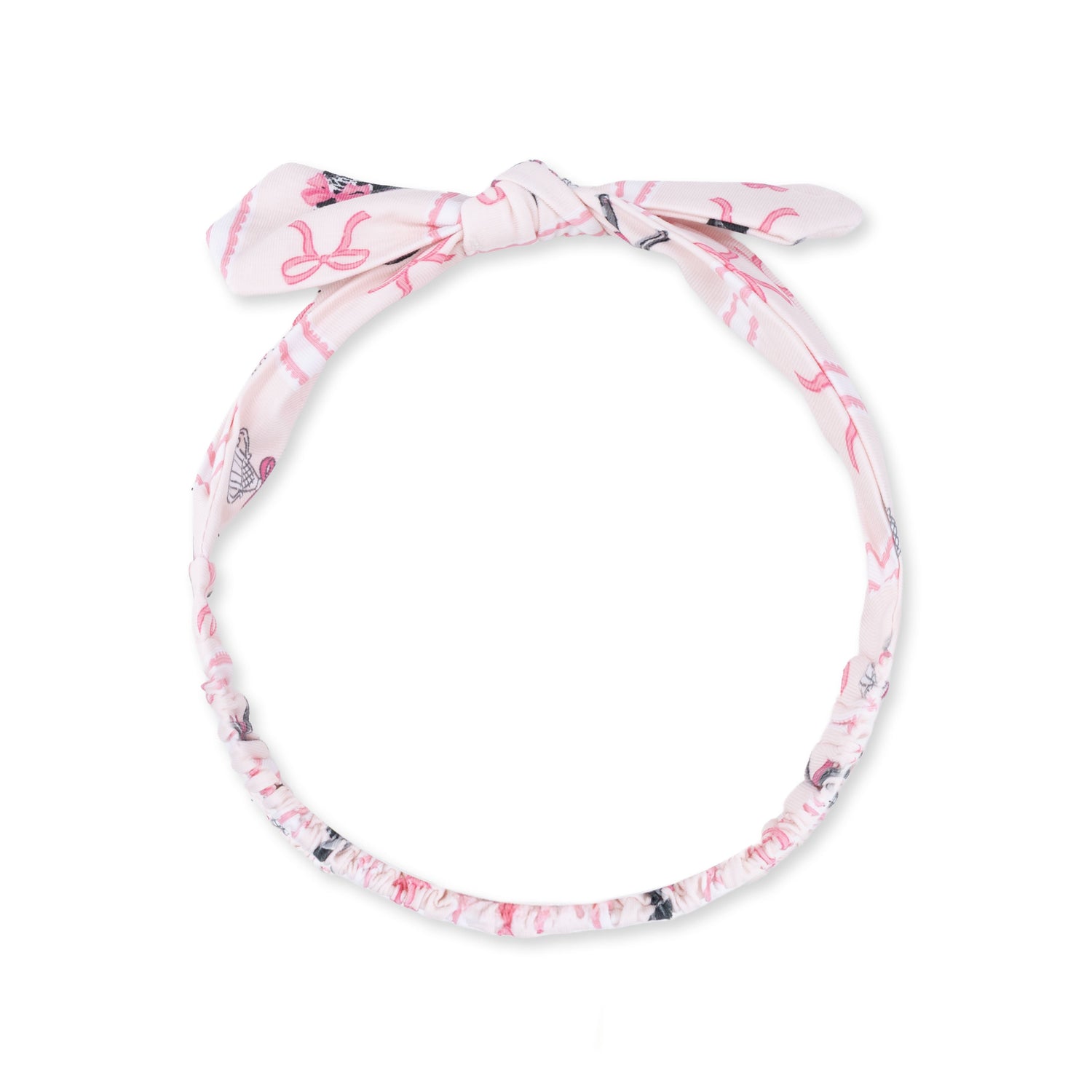 Knot headband in hockey stripe print with signature knot detail at the front