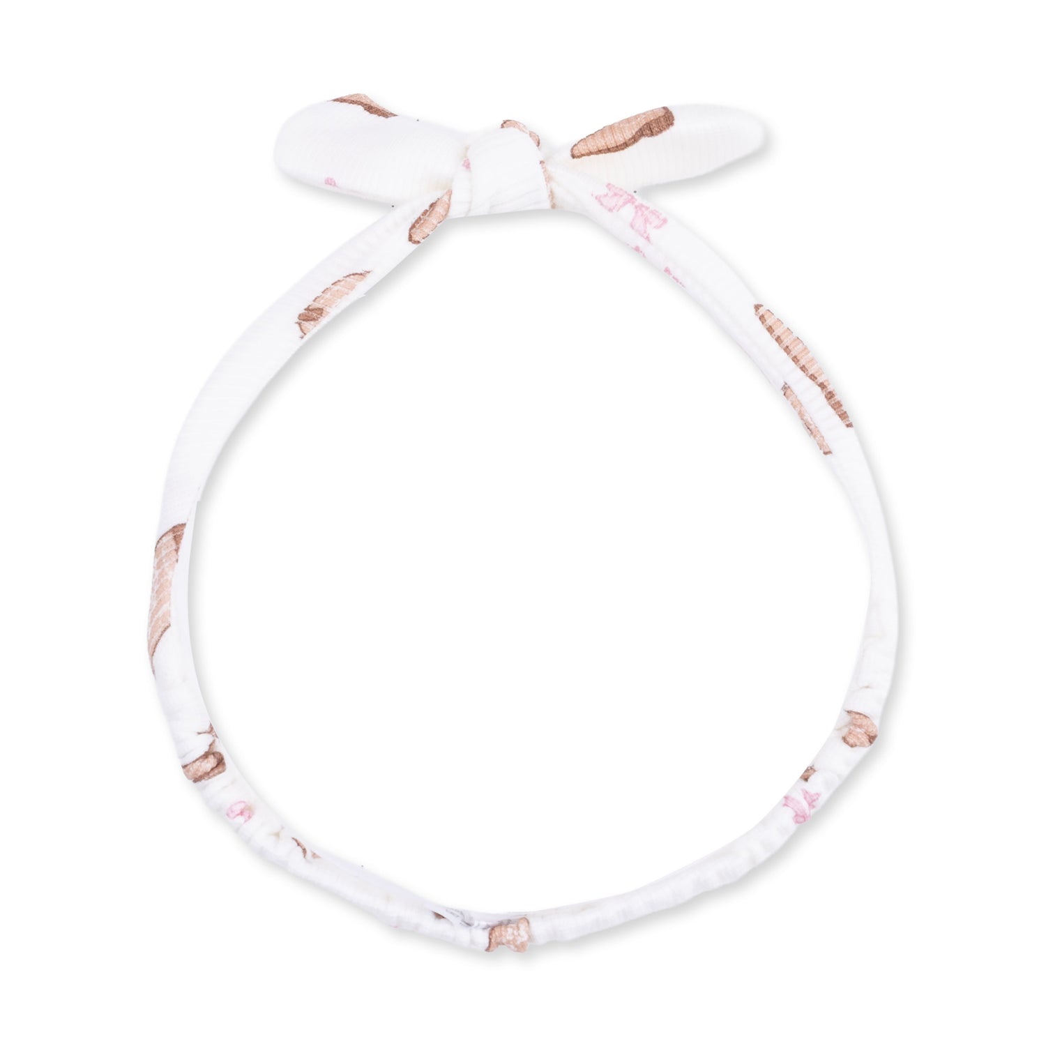 Knot headband in a mini cowgirl boots print with a soft knotted detail at the front