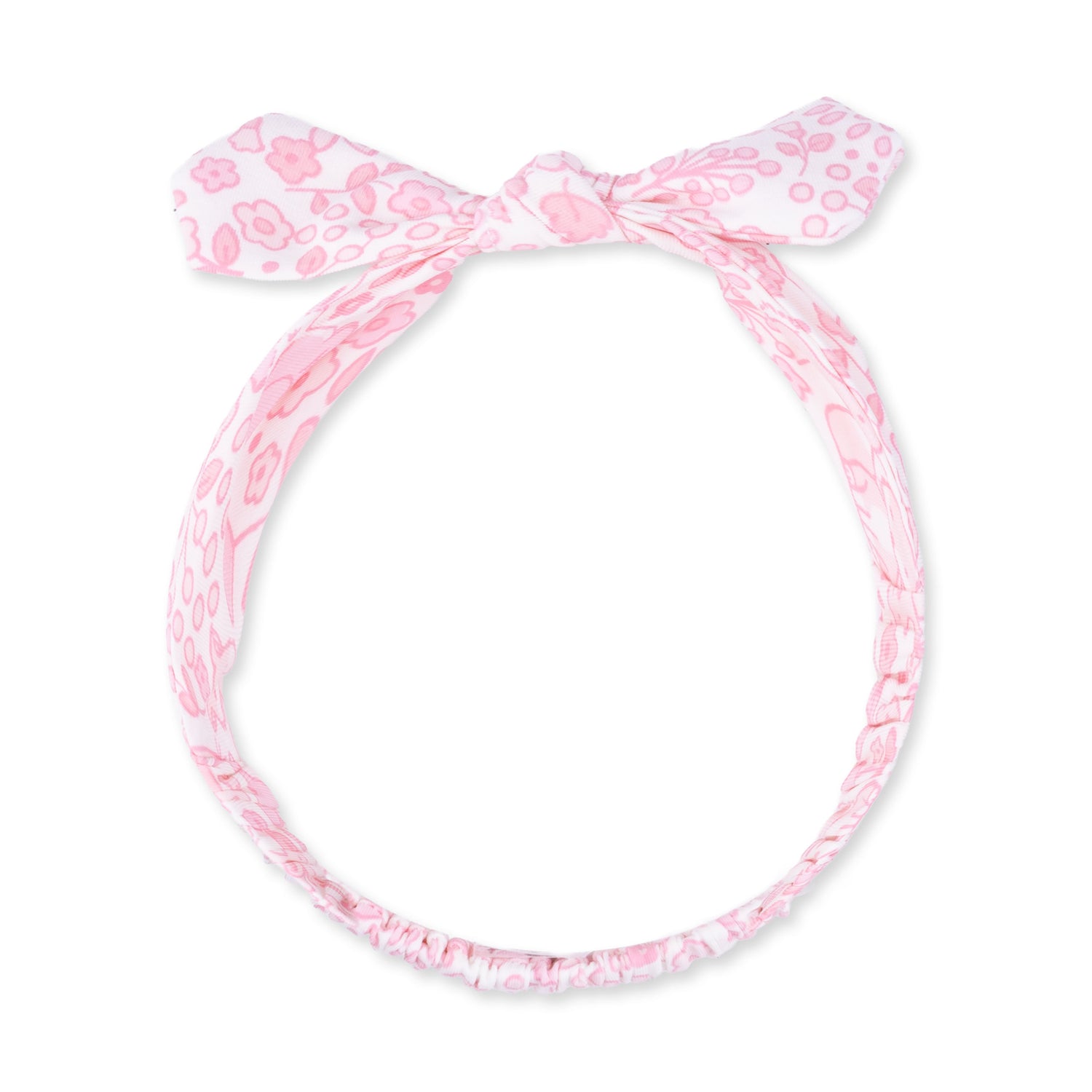 Baby knot headband in a woodland print with a soft knot detail at the front