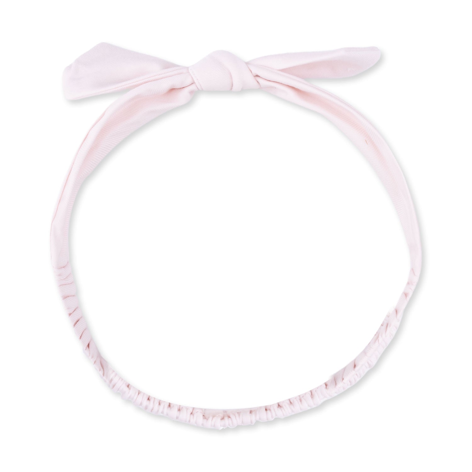 Knot headband in solid mauve with a classic knotted bow detail at the top