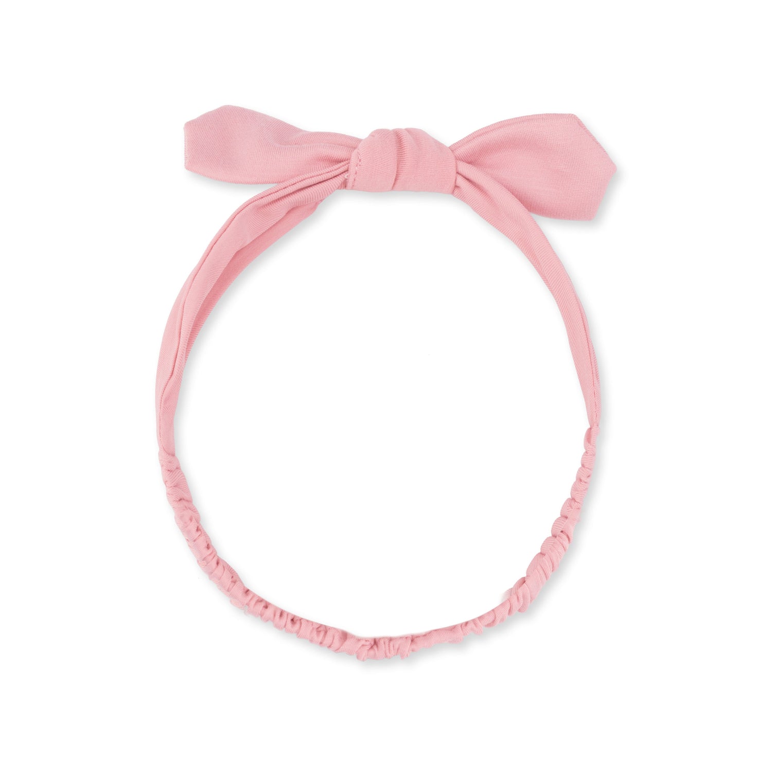 Knot headband in solid mellow rose with a classic knot detail at the front.