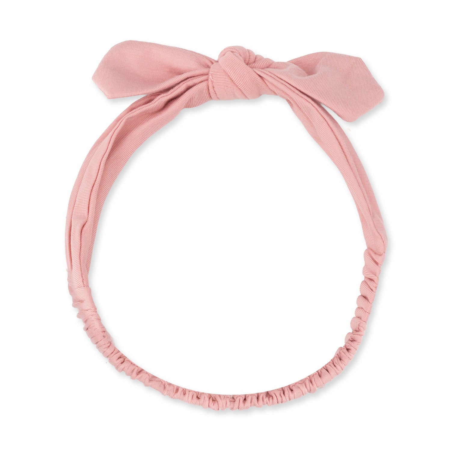 Baby knot headband in solid rose pink