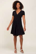 Black Pleated Nursing Dress by PinkBlush at Everetts Place