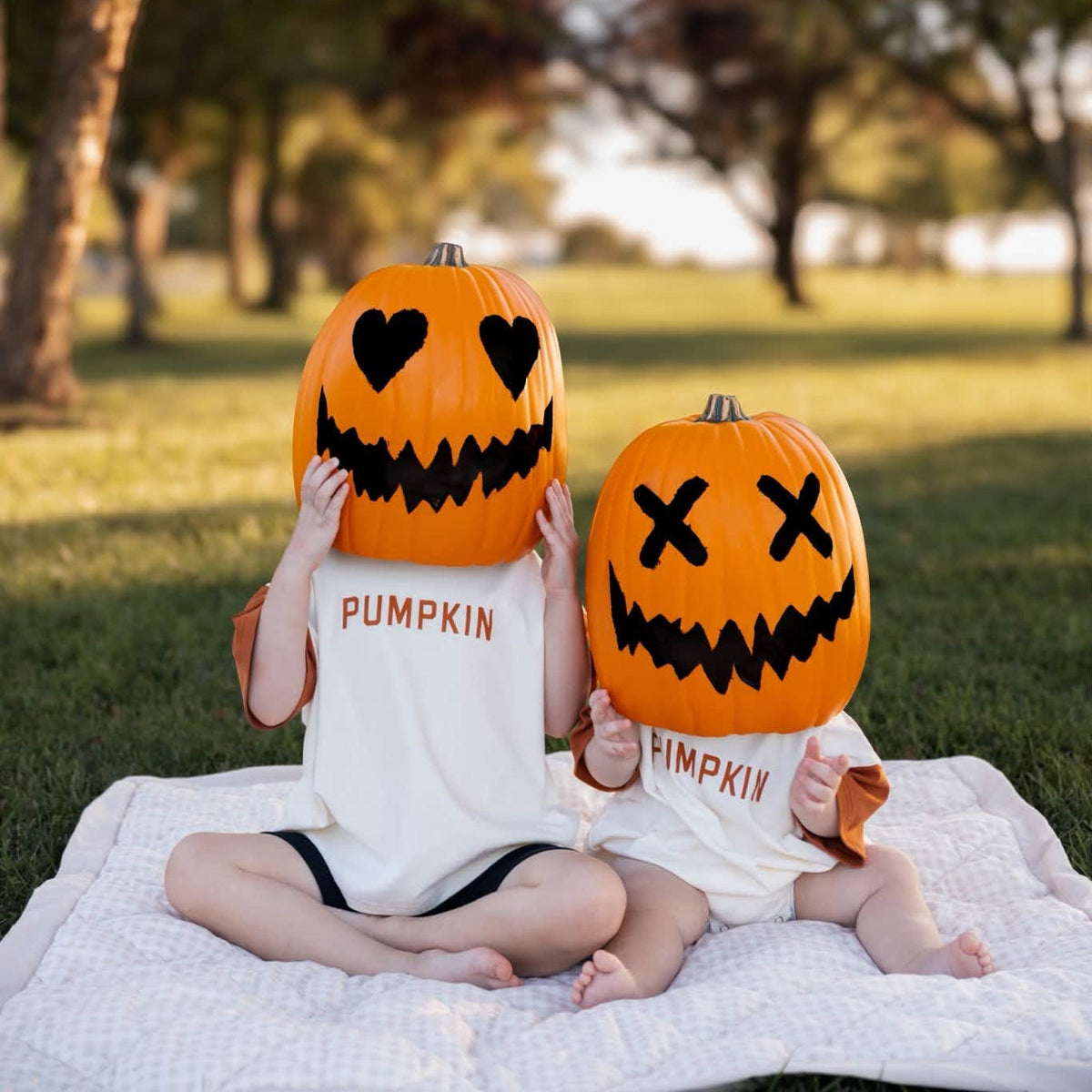 Colorblock Pumpkin Romper - Oversized by Little Joy Co.