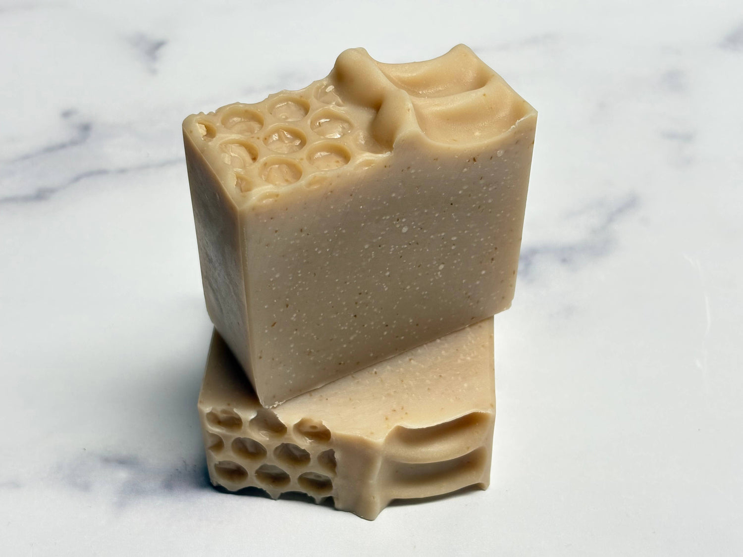 Milk and honey soap bar, a small rectangular vegan bar of soap