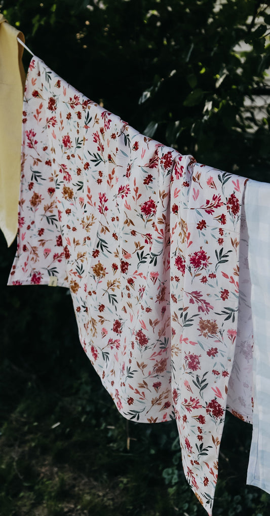Botanical Pink Baby Blanket 100 Percent Cotton Breathable Little Mae & Co Everetts Place: Online Boutique