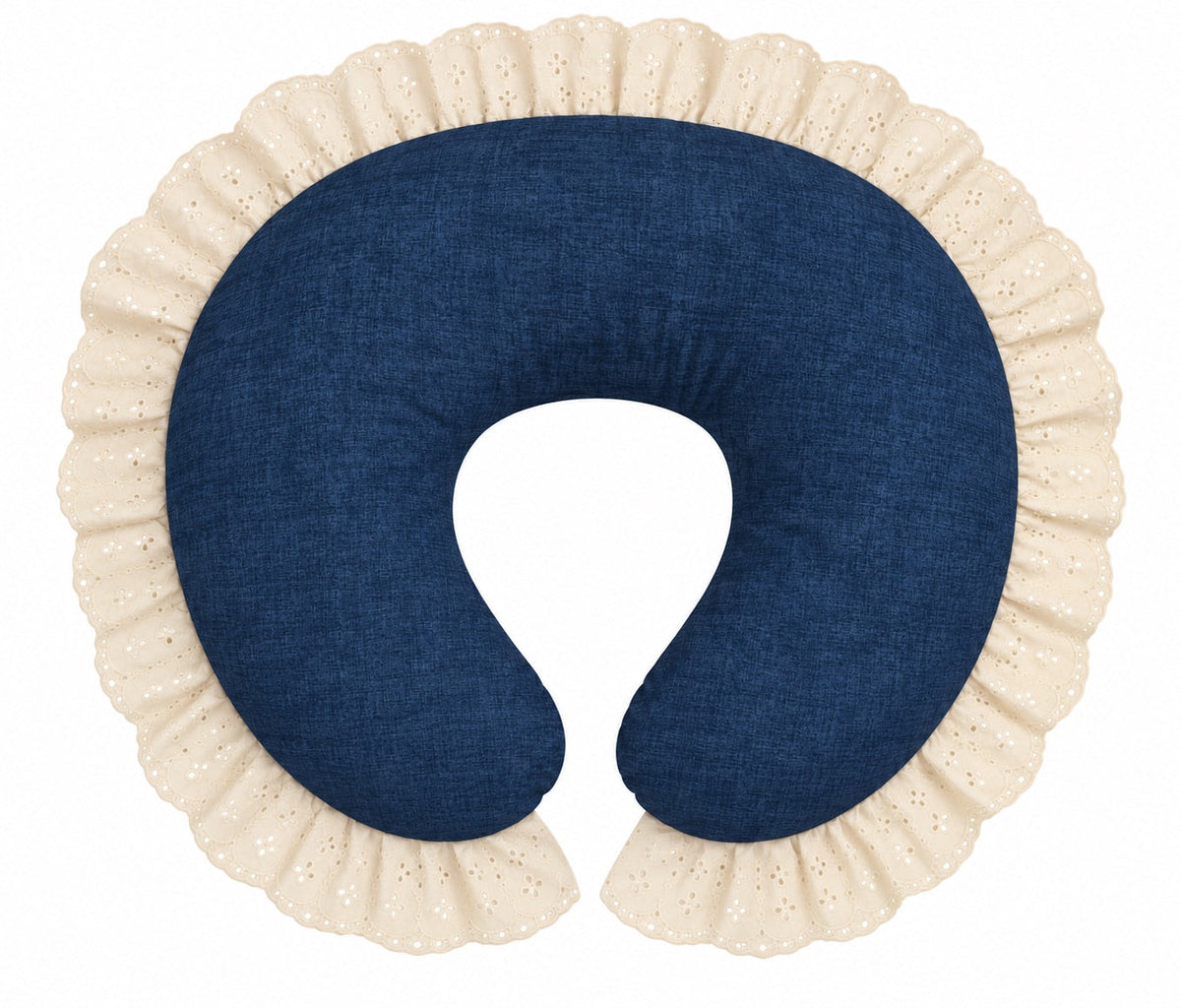 Ivory Eyelet Ruffle Original Nursing Pillow Cover by Little Mae & Co