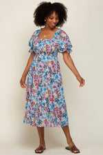 PinkBlush Elegant Chiffon Maternity Dress with Ruffle Design for Expecting Mothers - Apparel & Accessories > Clothing > Dresses