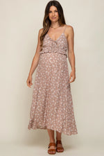 PinkBlush PinkBlush Maternity Midi Dress with Floral Print for Expecting Mothers - Apparel & Accessories > Clothing > Maternity Clothing > Maternity Dresses Apparel & Accessories > Clothing > Dresses