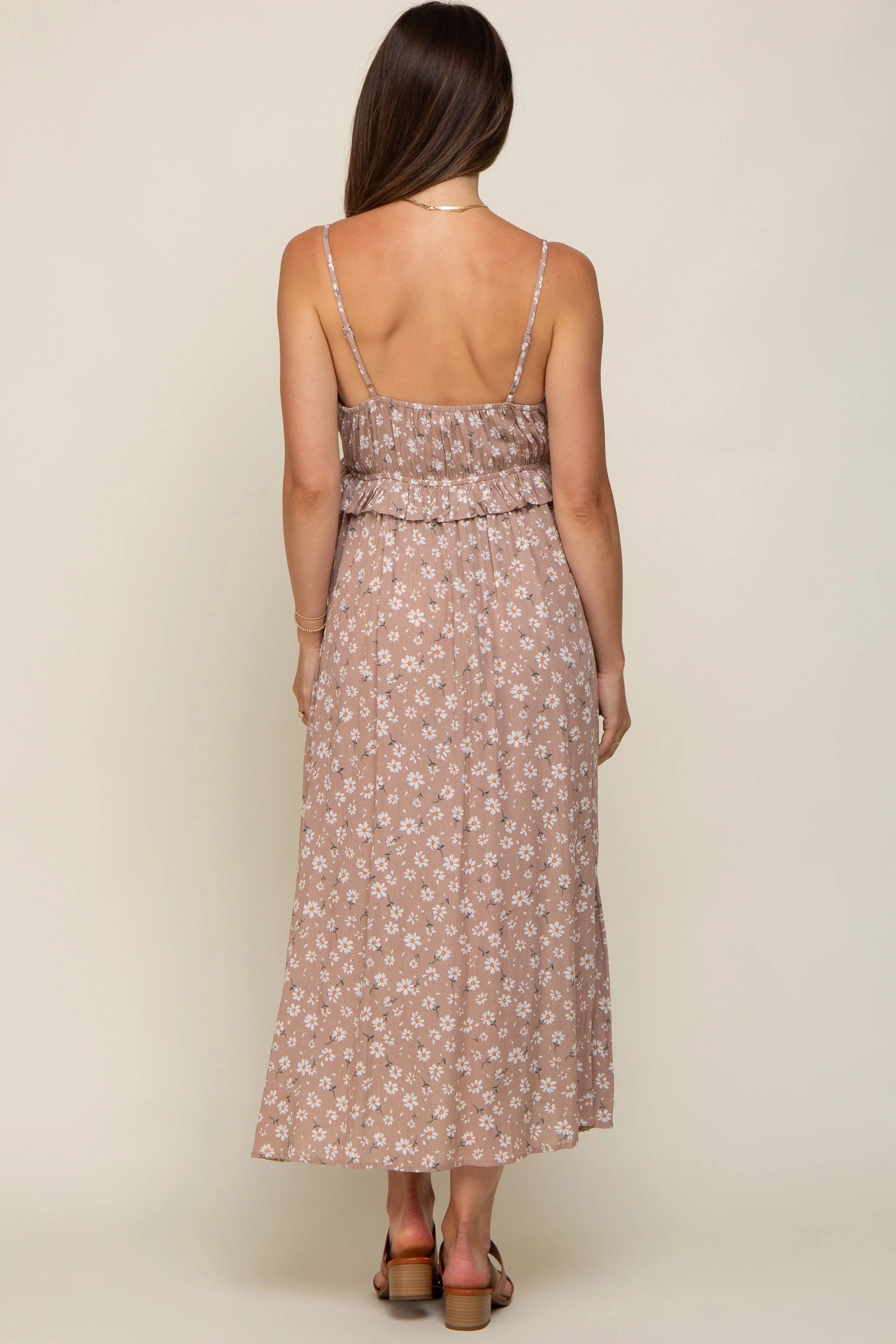PinkBlush PinkBlush Maternity Midi Dress with Floral Print for Expecting Mothers - Apparel & Accessories > Clothing > Maternity Clothing > Maternity Dresses Apparel & Accessories > Clothing > Dresses