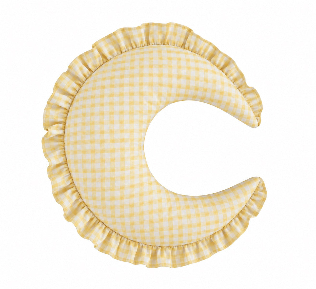 Gingham Feeding Old Support Ruffle Nursing Pillow Cover by Little Mae & Co