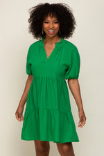 PinkBlush Elegant Green Satin Dress with Ruffle Hem for Fashionable Women - Apparel & Accessories > Clothing > Dresses