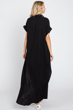 Black Button Down Midi Dress by PinkBlush at Everetts Place