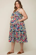 PinkBlush PinkBlush Floral Tiered Maternity Midi Dress for Stylish Moms-to-Be - Apparel & Accessories > Clothing > Dresses