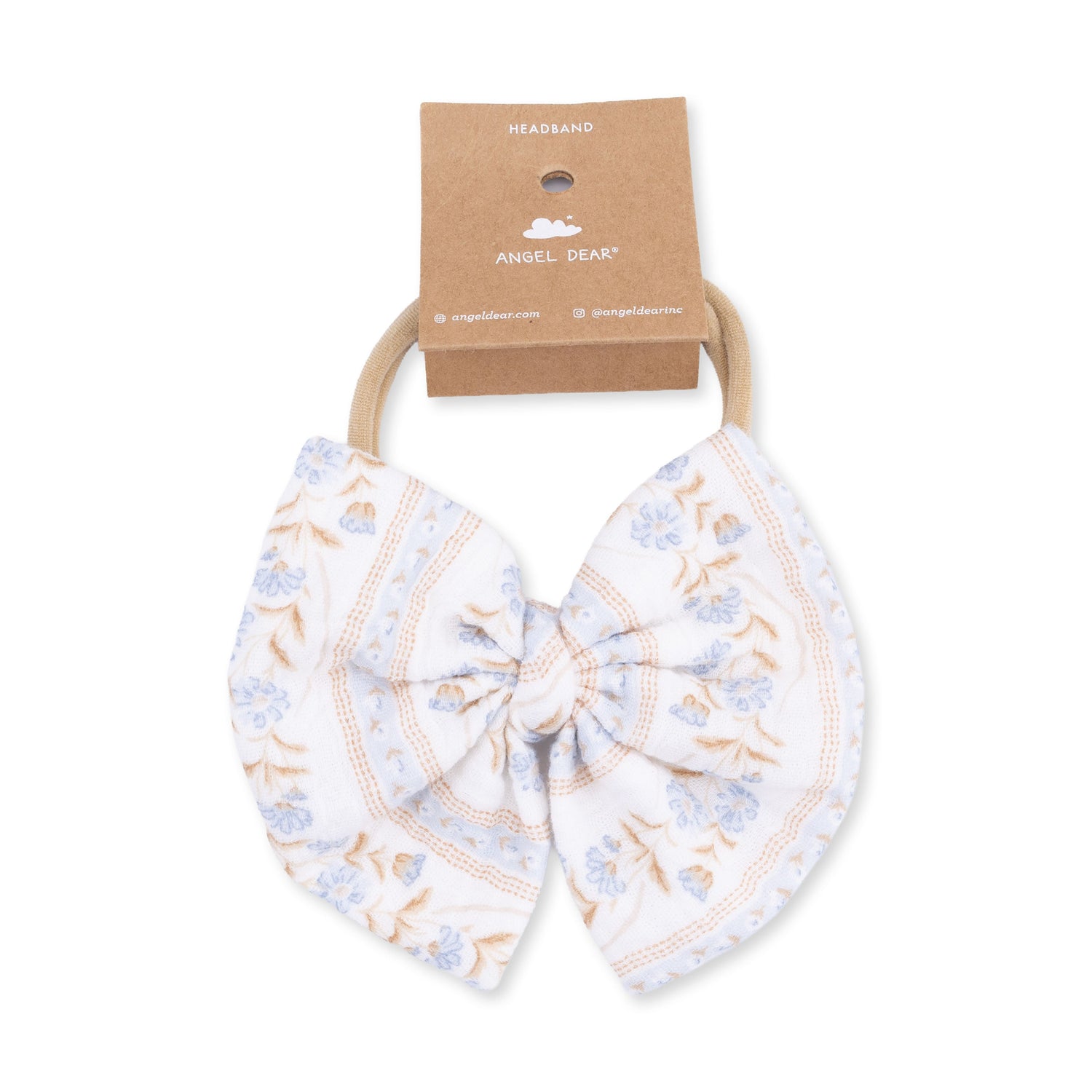 Baby headband with a bow in Catarina floral print on a stretchy nylon band