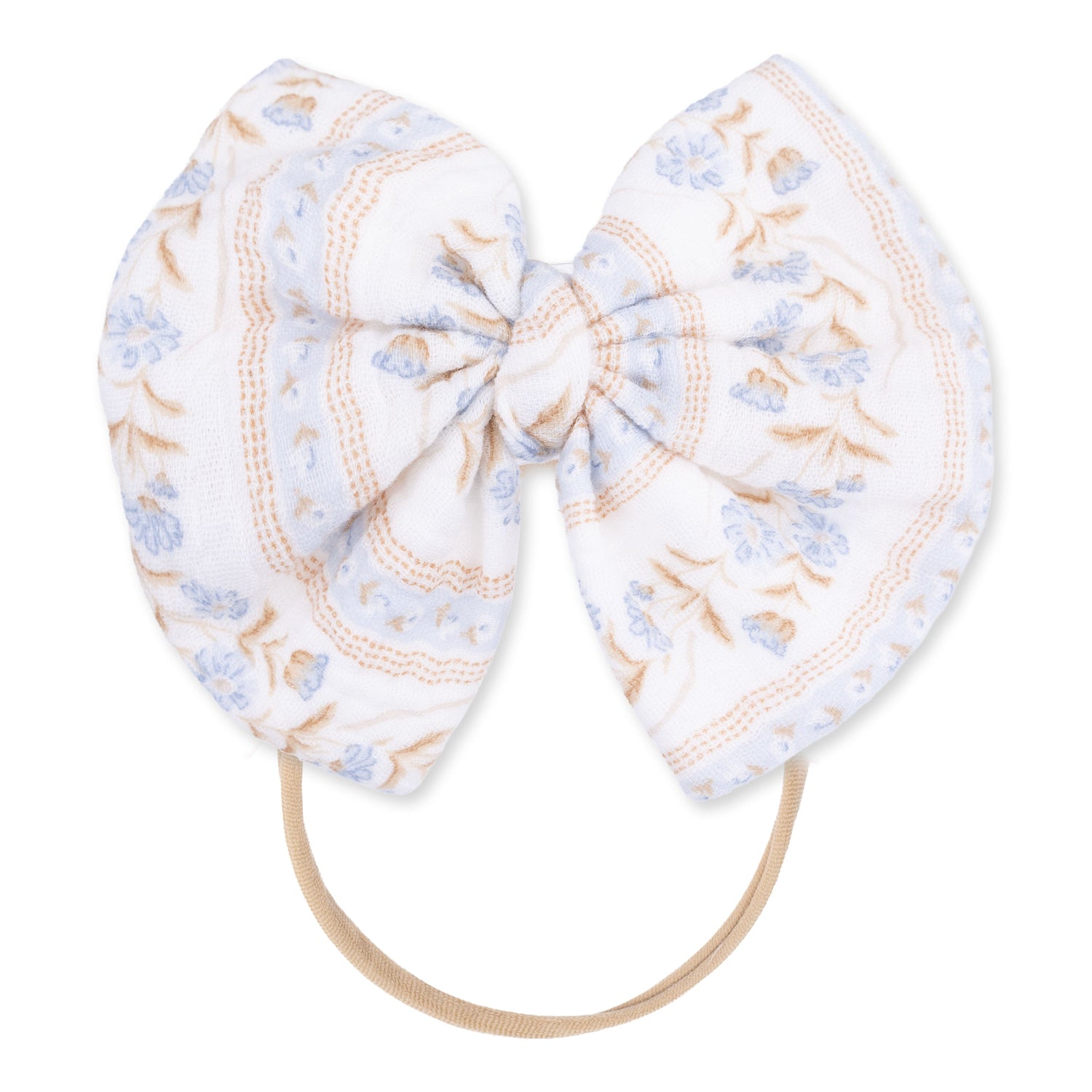 Organic Cotton Muslin Bow Headband - Catarina Floral