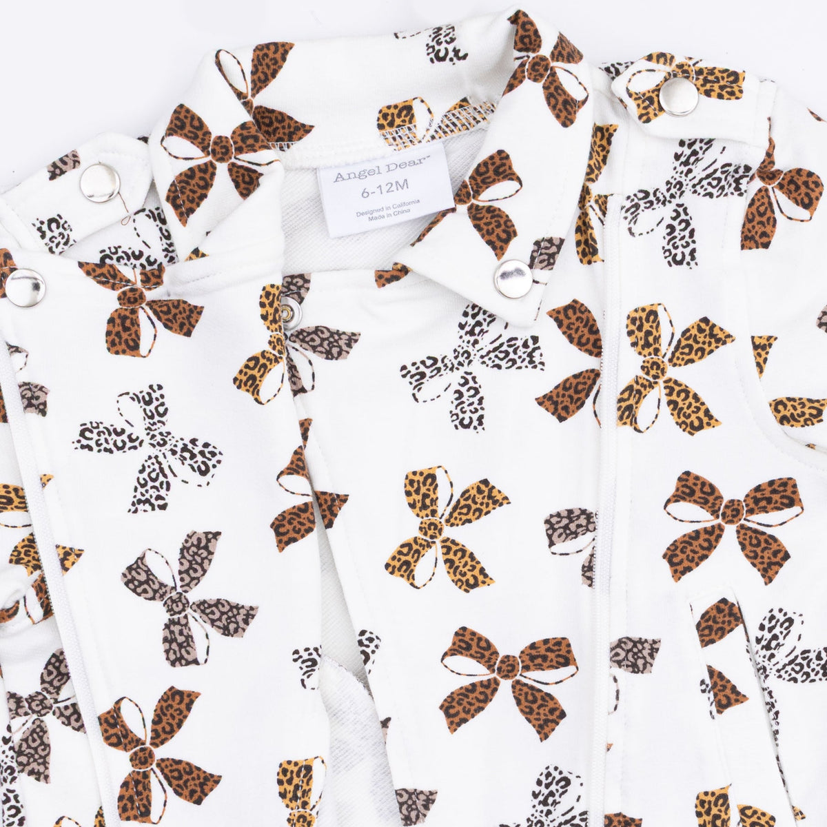 Leopard Bows - Motorcycle Jacket by Angel Dear