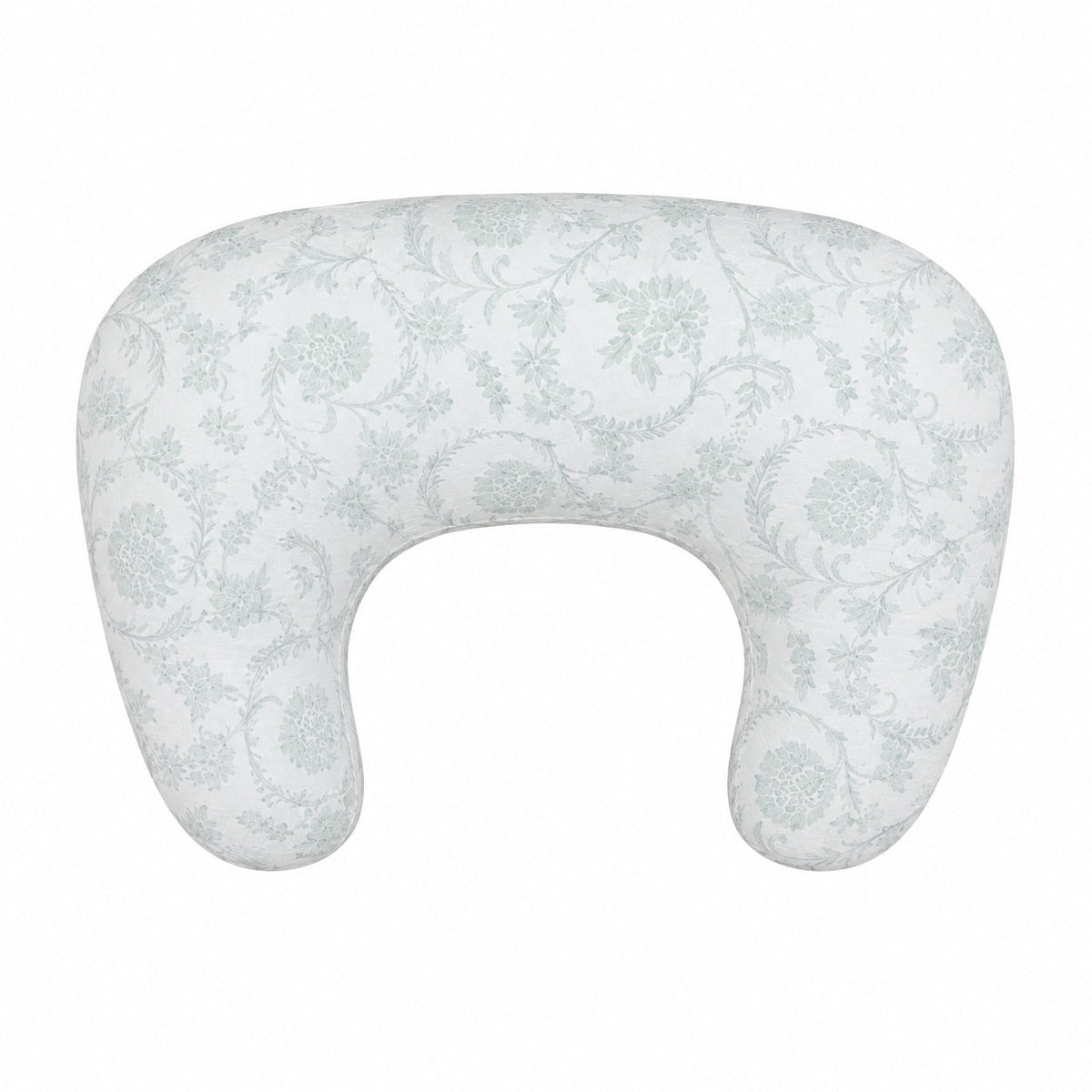 Sage Green Chinoiserie Ruffle Nursing Pillow Cover by Little Mae & Co