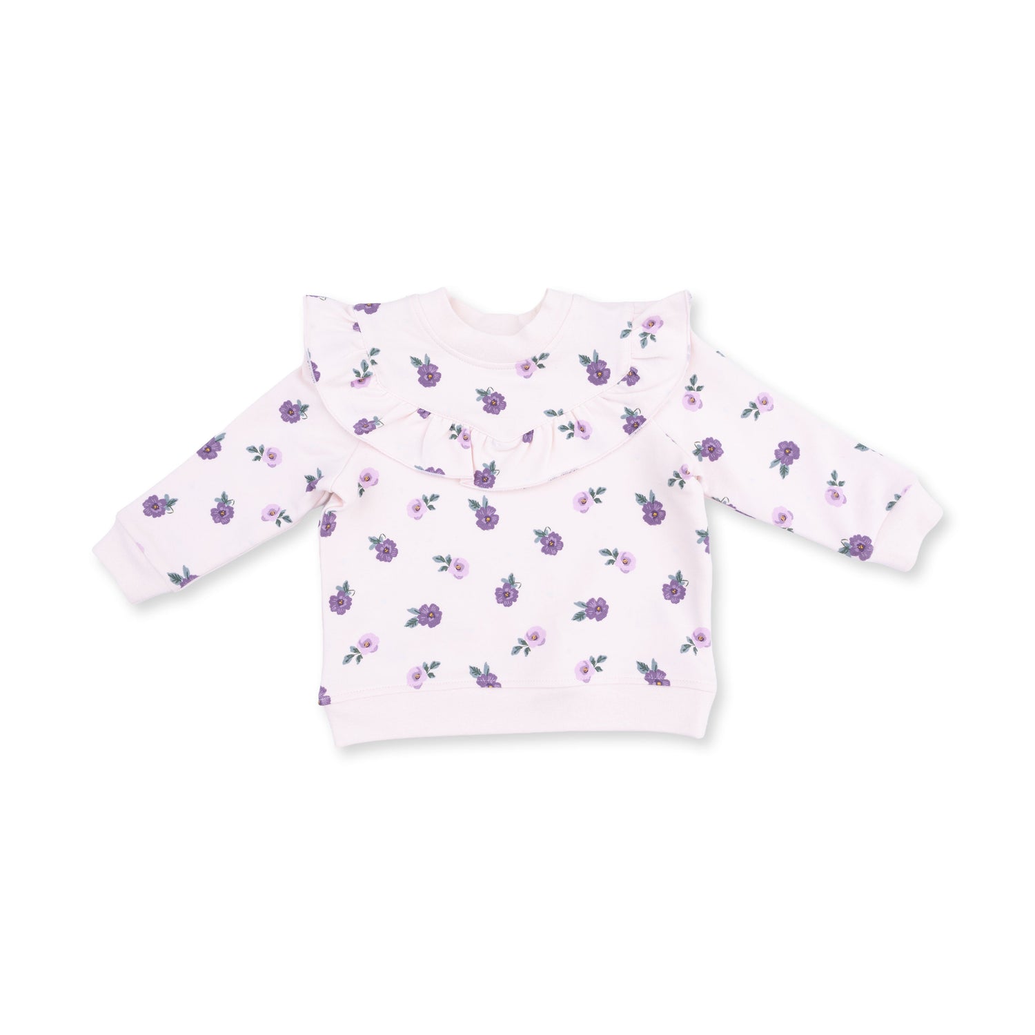 Violetta Floral - V-Ruffle Sweatshirt