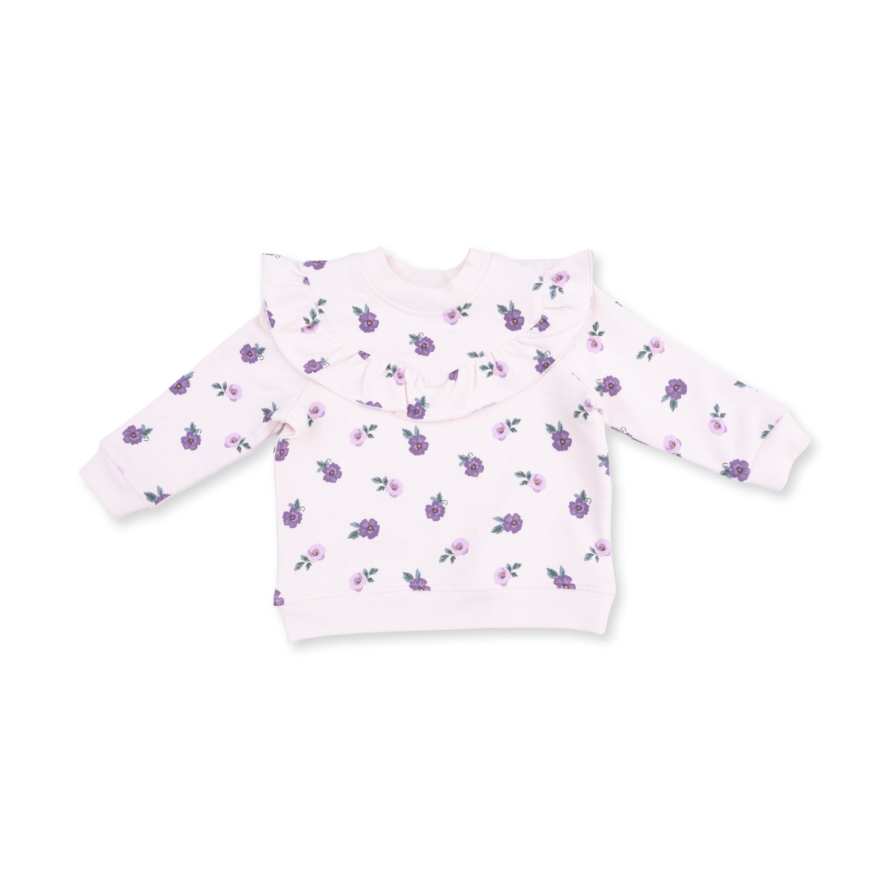 Violetta Floral - V-Ruffle Sweatshirt by Angel Dear