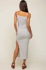 PinkBlush Chic Maternity Maxi Dress with Side Slit for Stylish Expecting Mothers - Apparel & Accessories > Clothing > Dresses